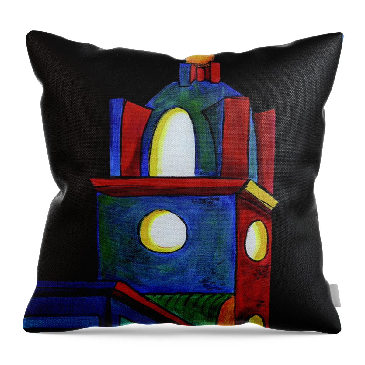 Phoenix Throw Pillow featuring the painting Center for the Future of Arizona by Madeline Dillner