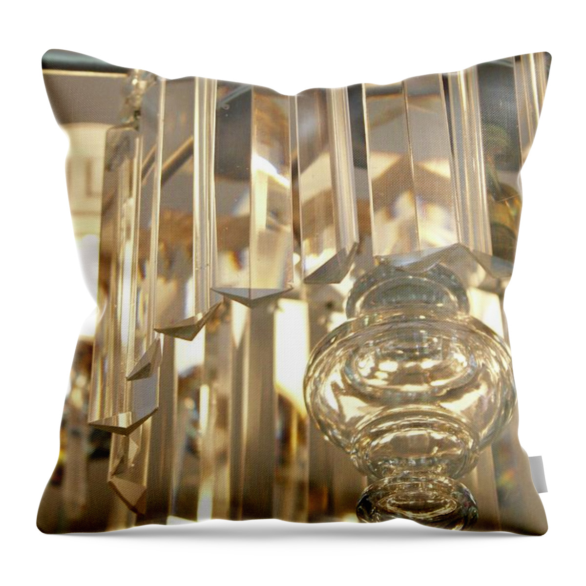 Chandelier Throw Pillow featuring the photograph Chandelier III by Flavia Westerwelle