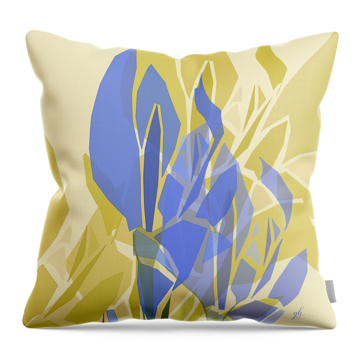 Floral Throw Pillow featuring the digital art Chanson by Gina Harrison