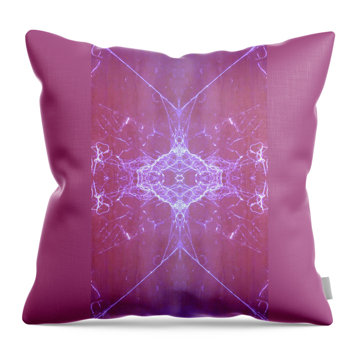 Abstract Throw Pillow featuring the photograph Charlotte's Rosy Lilac by Judy Kennedy