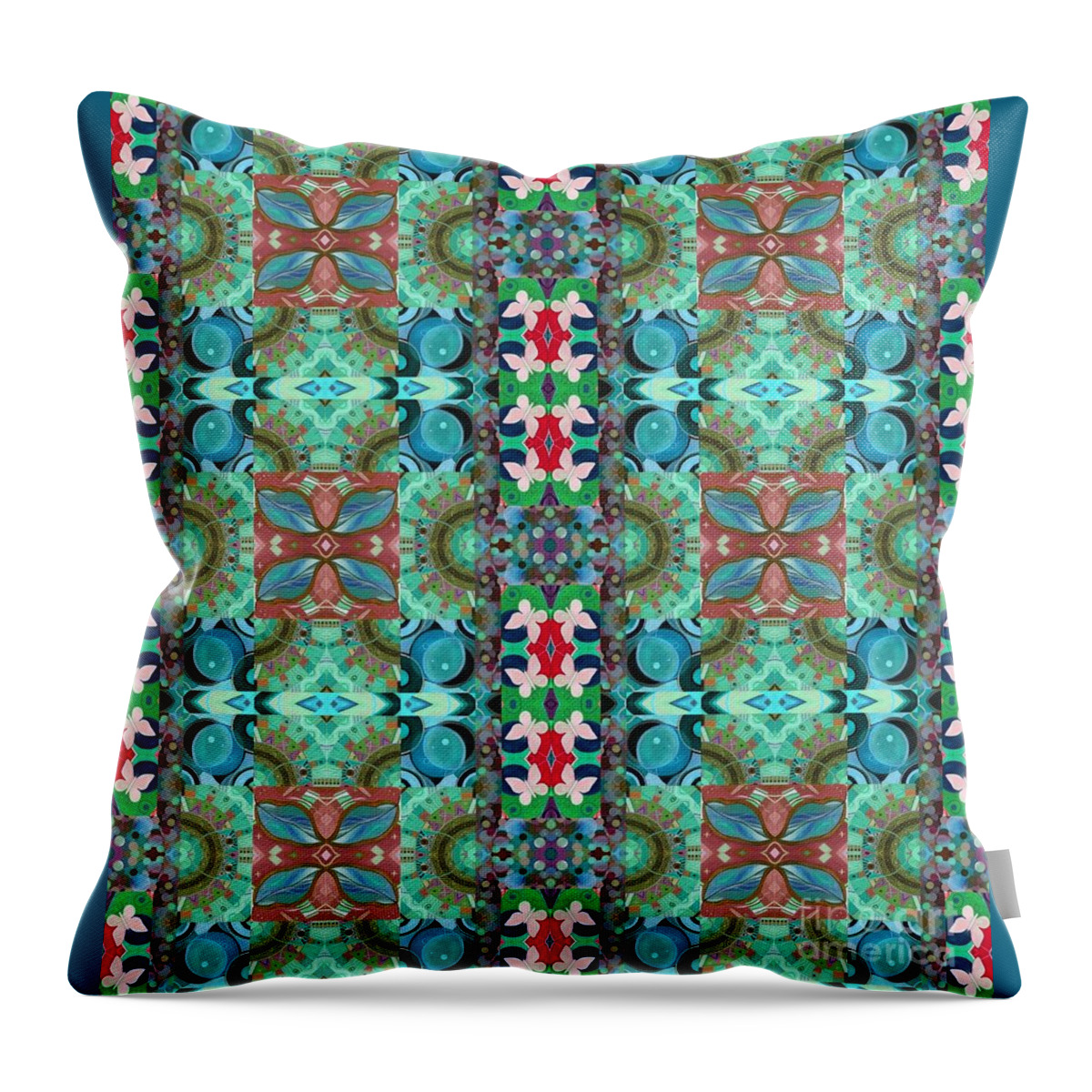 Charmed 2 By Helena Tiainen Throw Pillow featuring the painting Charmed 2 by Helena Tiainen