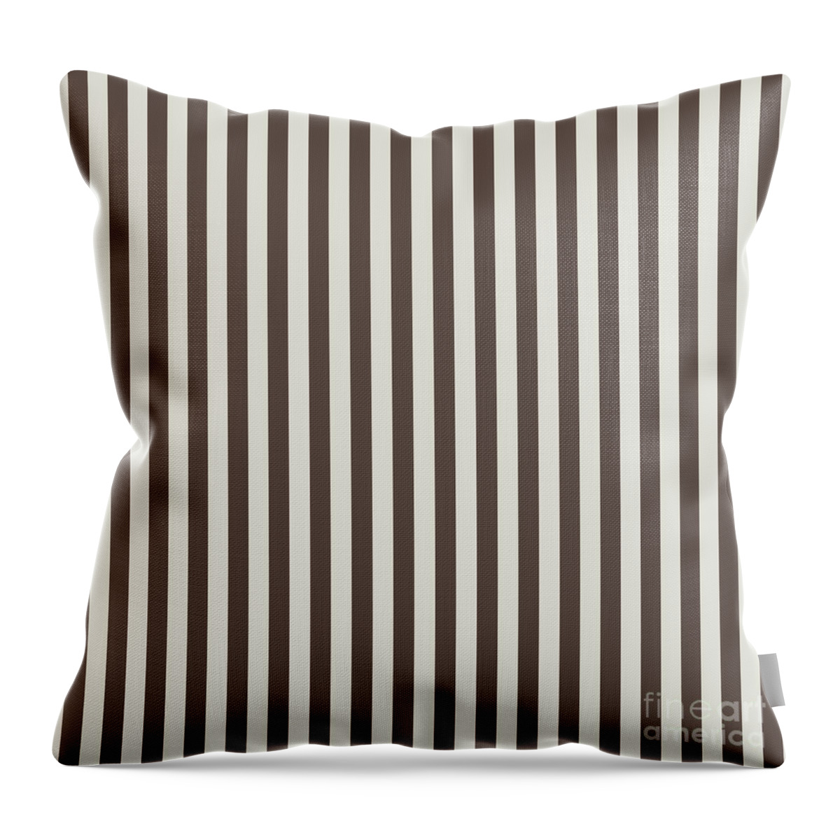 Chateau-brown Throw Pillow featuring the digital art Chateau Brown and Heron Plume Stripe by Sharon Mau