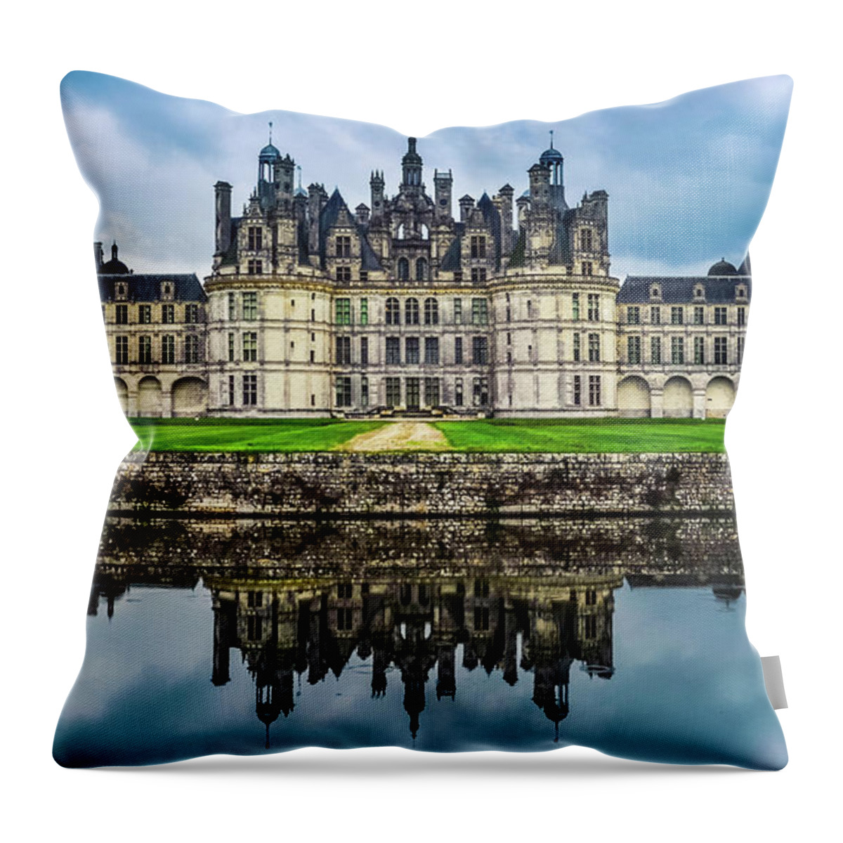 Chateau Throw Pillow featuring the photograph Chateau de Chambord by Tito Slack