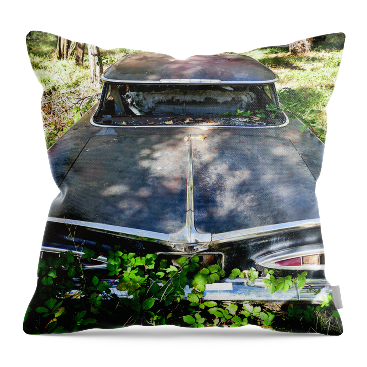 Chevy Impala Vintage Auto Throw Pillow featuring the photograph Chevy Impala by Neil Pankler