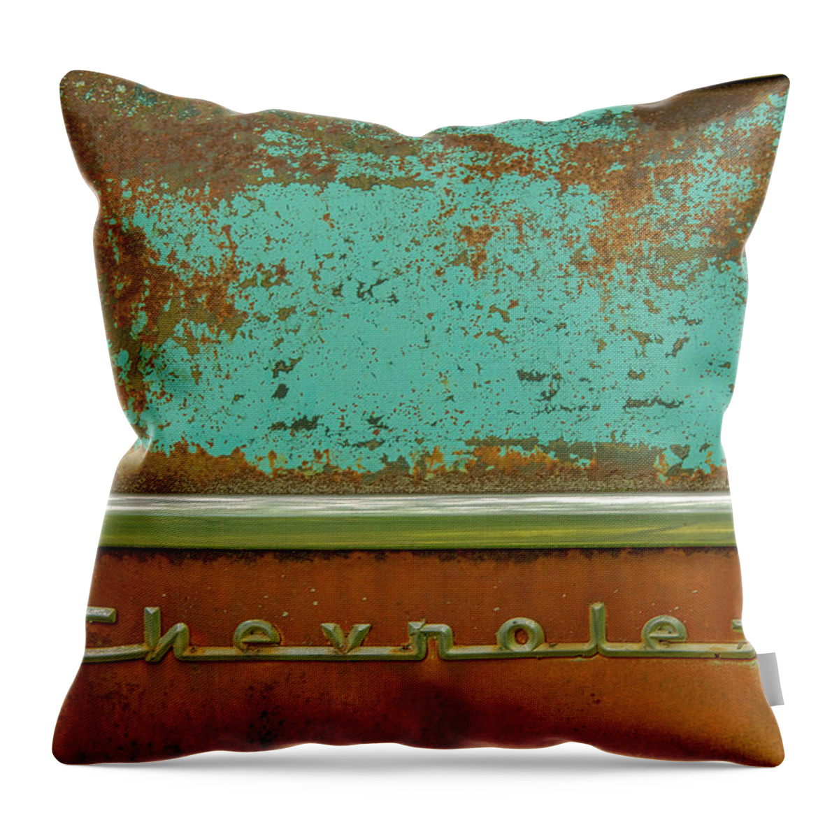 Old Car Throw Pillow featuring the photograph Chevy by Minnie Gallman