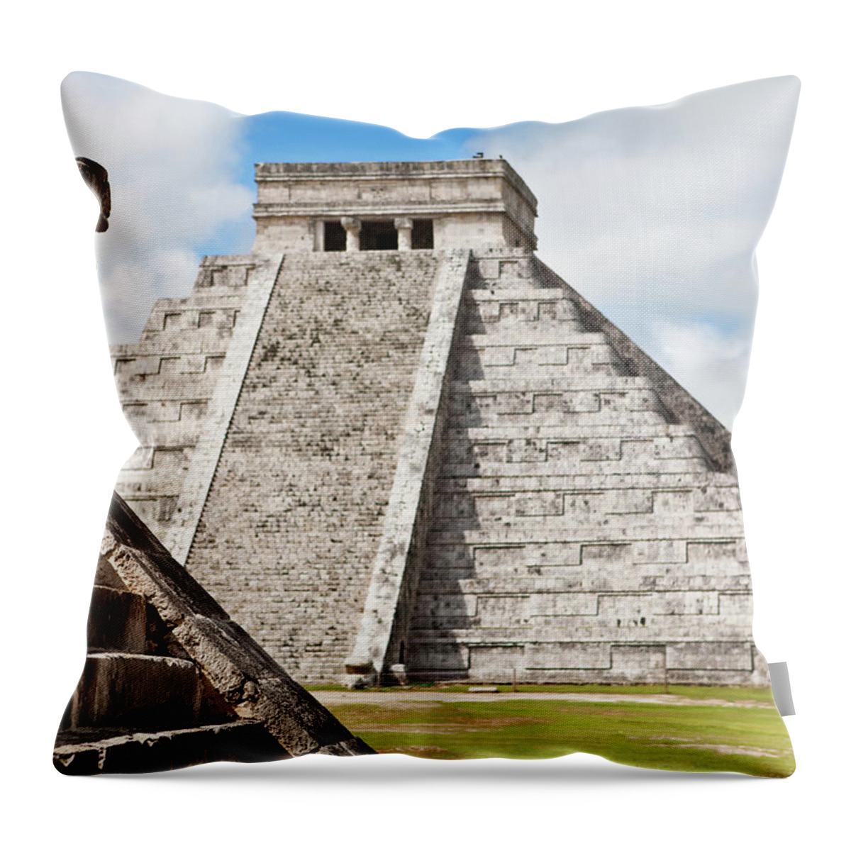 Steps Throw Pillow featuring the photograph Chichen Itza by Pedre