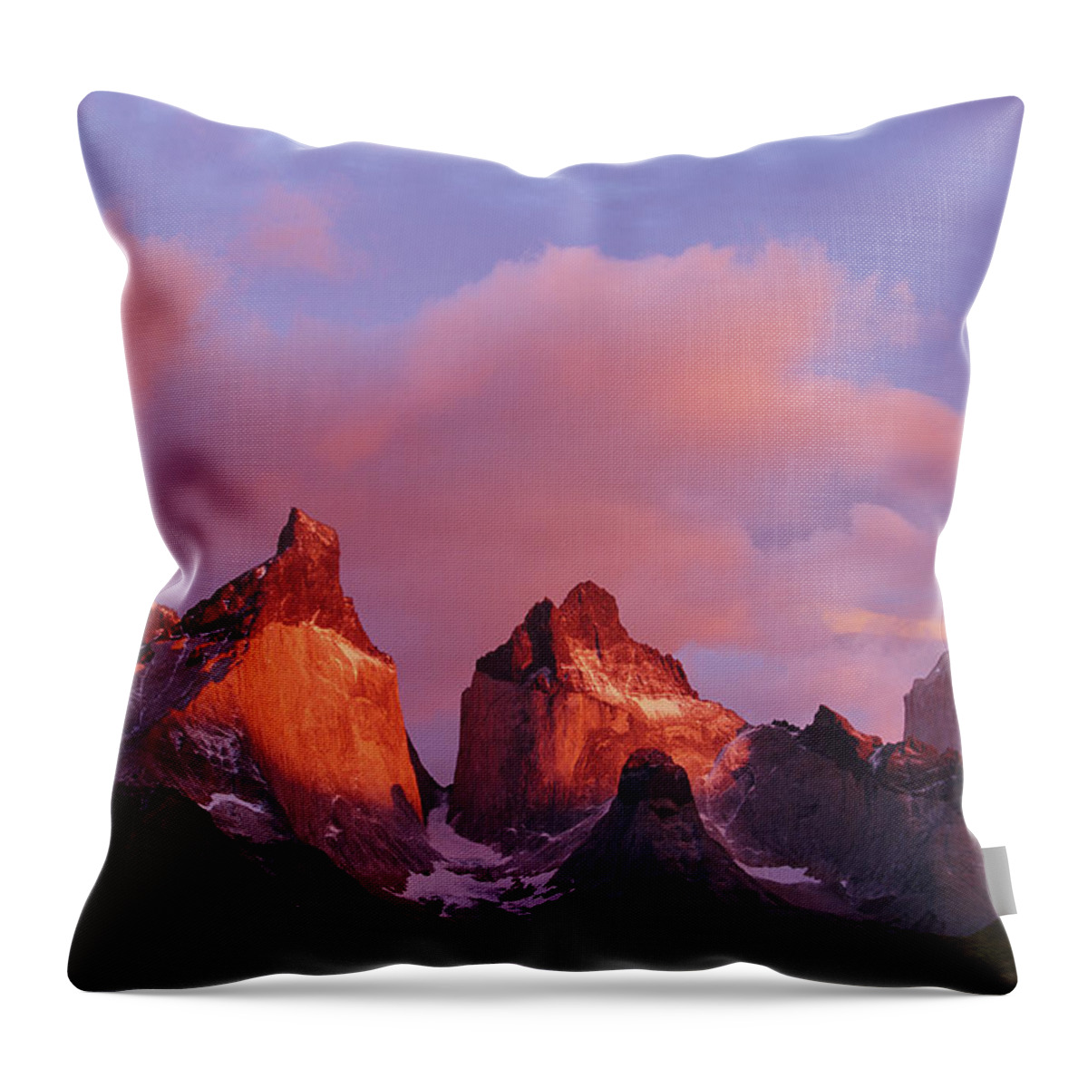 Scenics Throw Pillow featuring the photograph Chile, Torres Del Paine National Park by Paul Souders