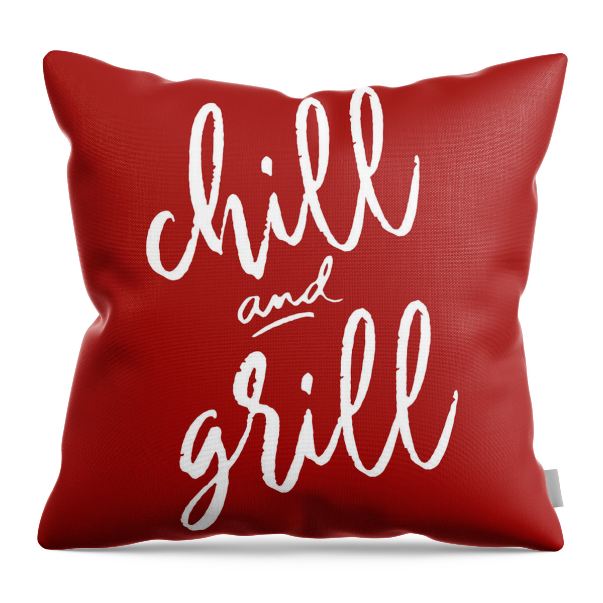 Chill Throw Pillow featuring the mixed media Chill And Grill by Sd Graphics Studio