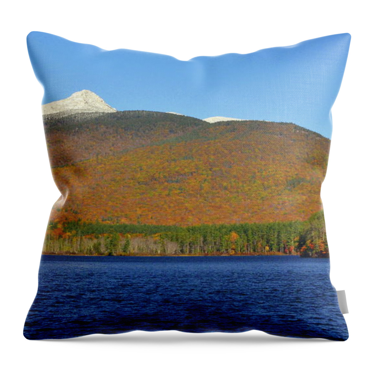 Landscape Throw Pillow featuring the pyrography Chocorua October by Harry Moulton