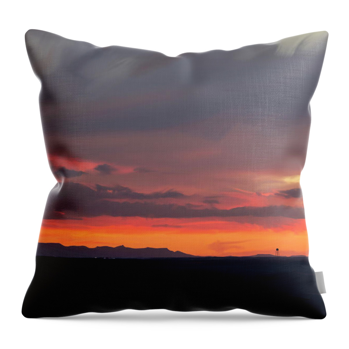 Sunset Throw Pillow featuring the mixed media Chuska Sunset by Jonathan Thompson