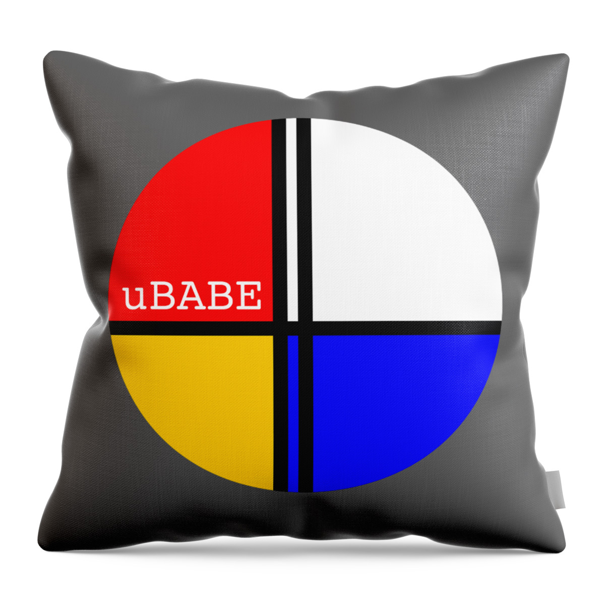 De Stijl Circle Throw Pillow featuring the digital art Circle Style by Ubabe Style