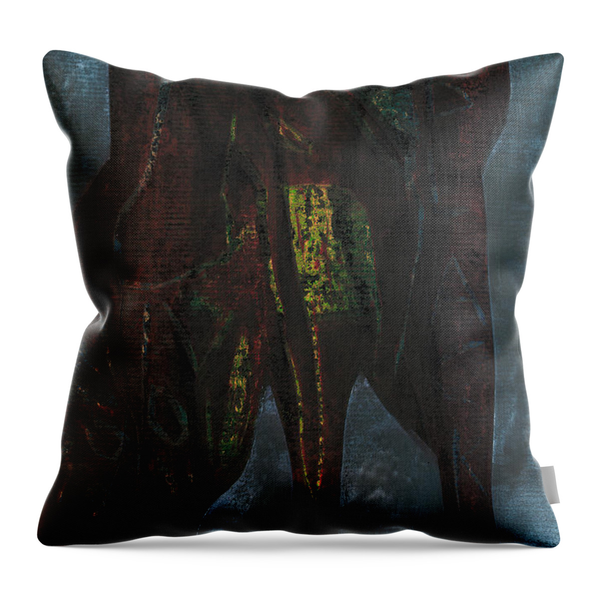 Elephant Throw Pillow featuring the relief Circus Elephant 4 by Edgeworth Johnstone