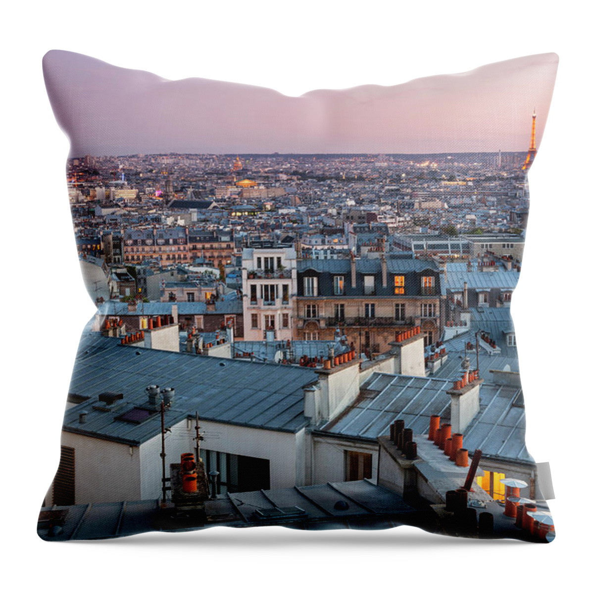 Estock Throw Pillow featuring the digital art City Of Paris by Tim Draper