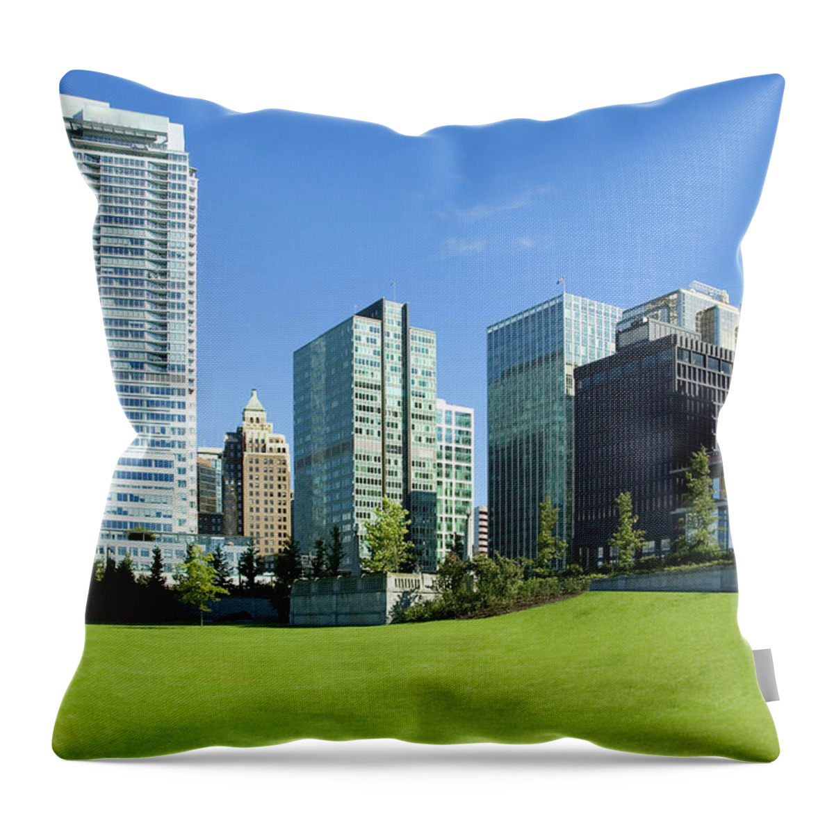 Environmental Conservation Throw Pillow featuring the photograph City Of The Future 2 by Rontech2000