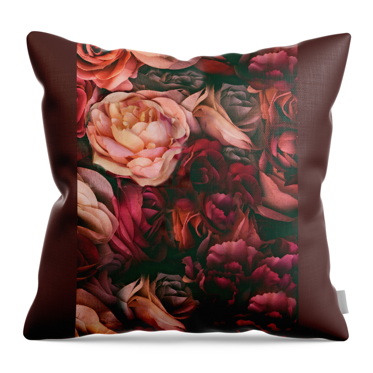 Roses Throw Pillow featuring the photograph Claret Collection by Jessica Jenney