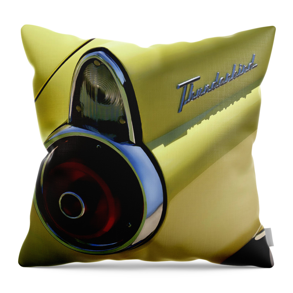 Thunderbird Throw Pillow featuring the digital art 1955 Thunderbird by Douglas Pittman