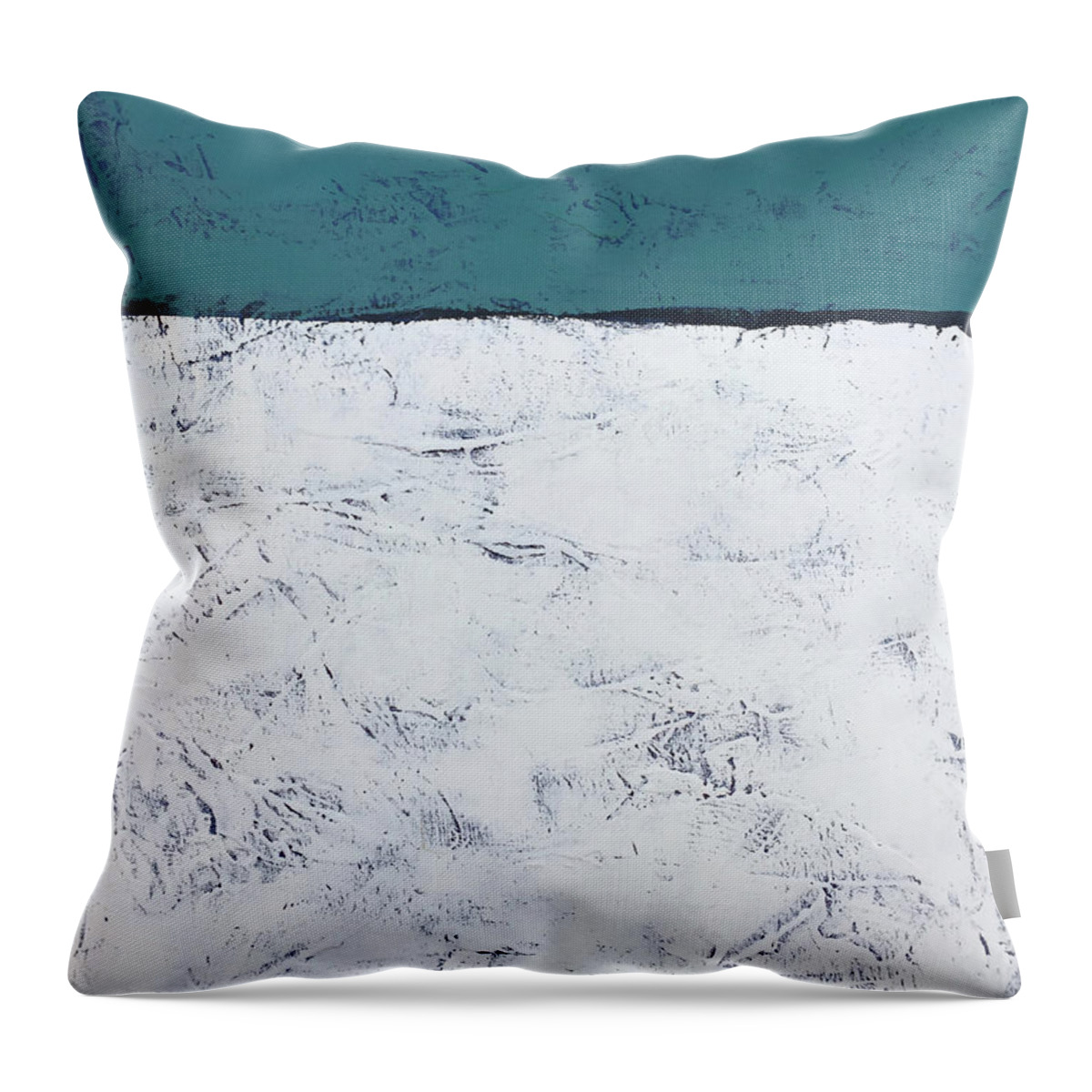 Abstract Throw Pillow featuring the painting Clear And Bright by Carrie MaKenna