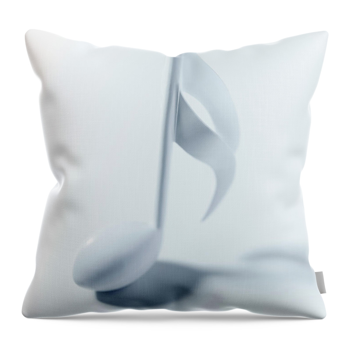 Vertical Throw Pillow featuring the photograph Close Up Of Semiquaver Musical Note On by Adam Gault