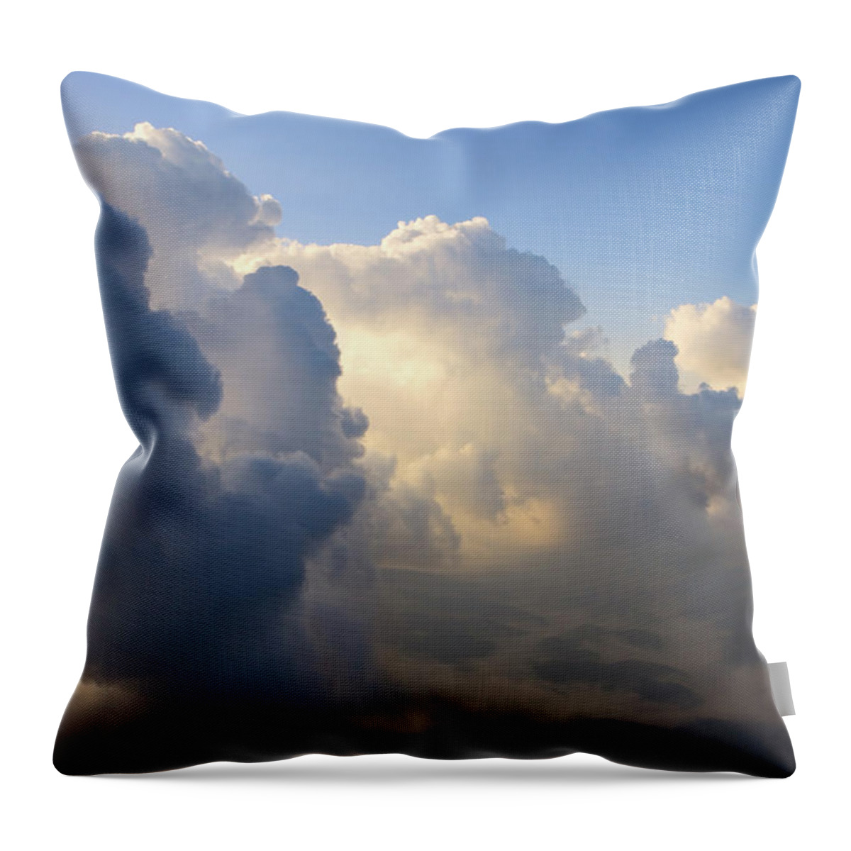 Cumulonimbus Throw Pillow featuring the photograph Cloud Bank by Skyhobo