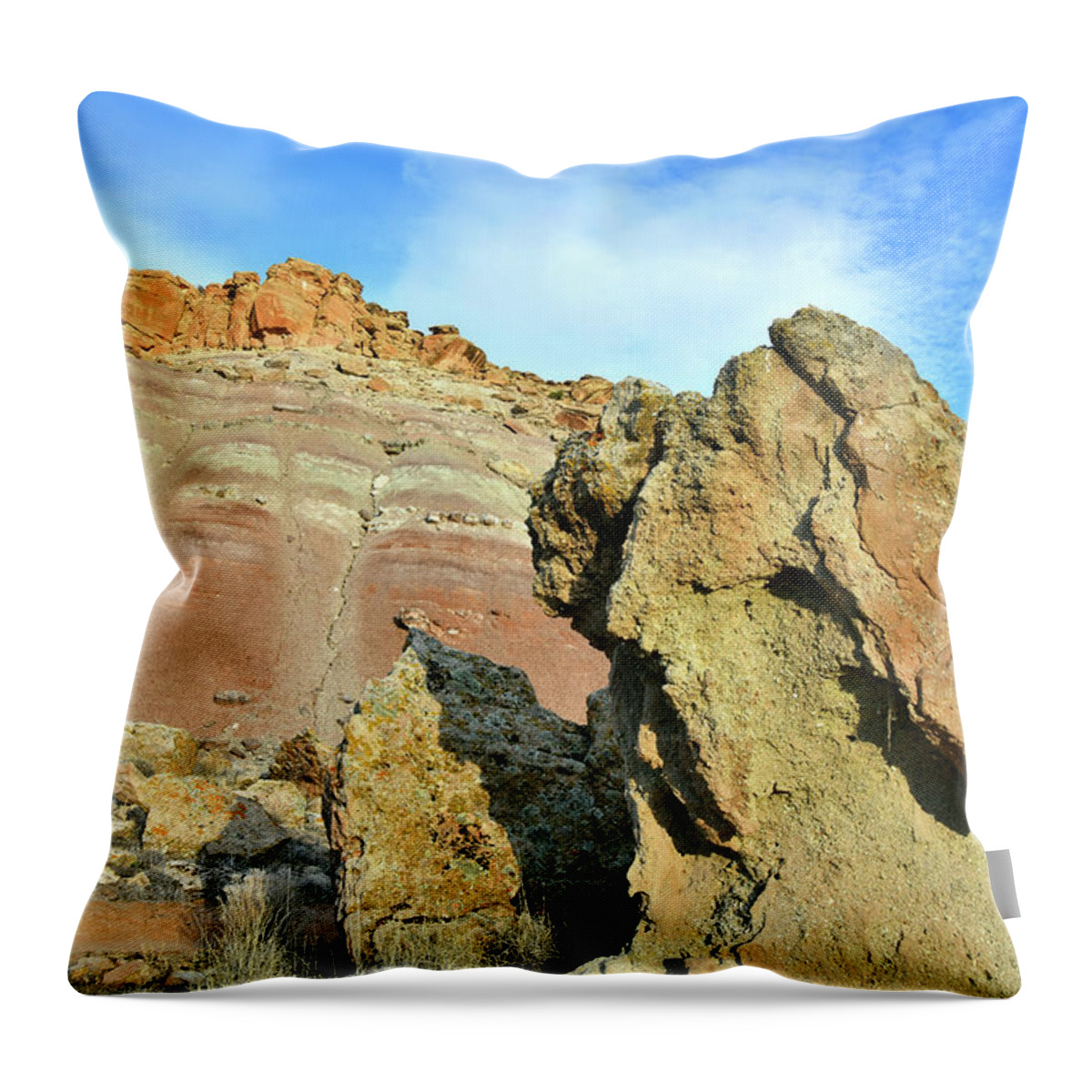 Red Point Throw Pillow featuring the photograph Clouds Billow over Red Point by Ray Mathis
