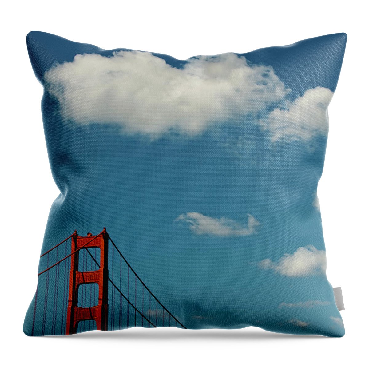 San Francisco Throw Pillow featuring the photograph Clouds Over The Golden Gate by Enrique R. Aguirre Aves