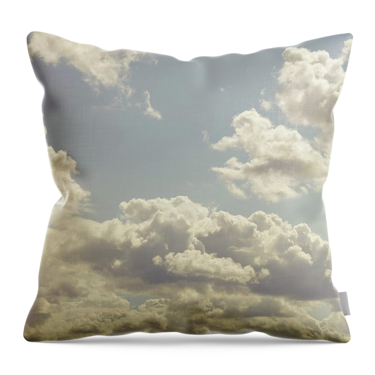Tranquility Throw Pillow featuring the photograph Cloudy Skies by Denise Balyoz Photography