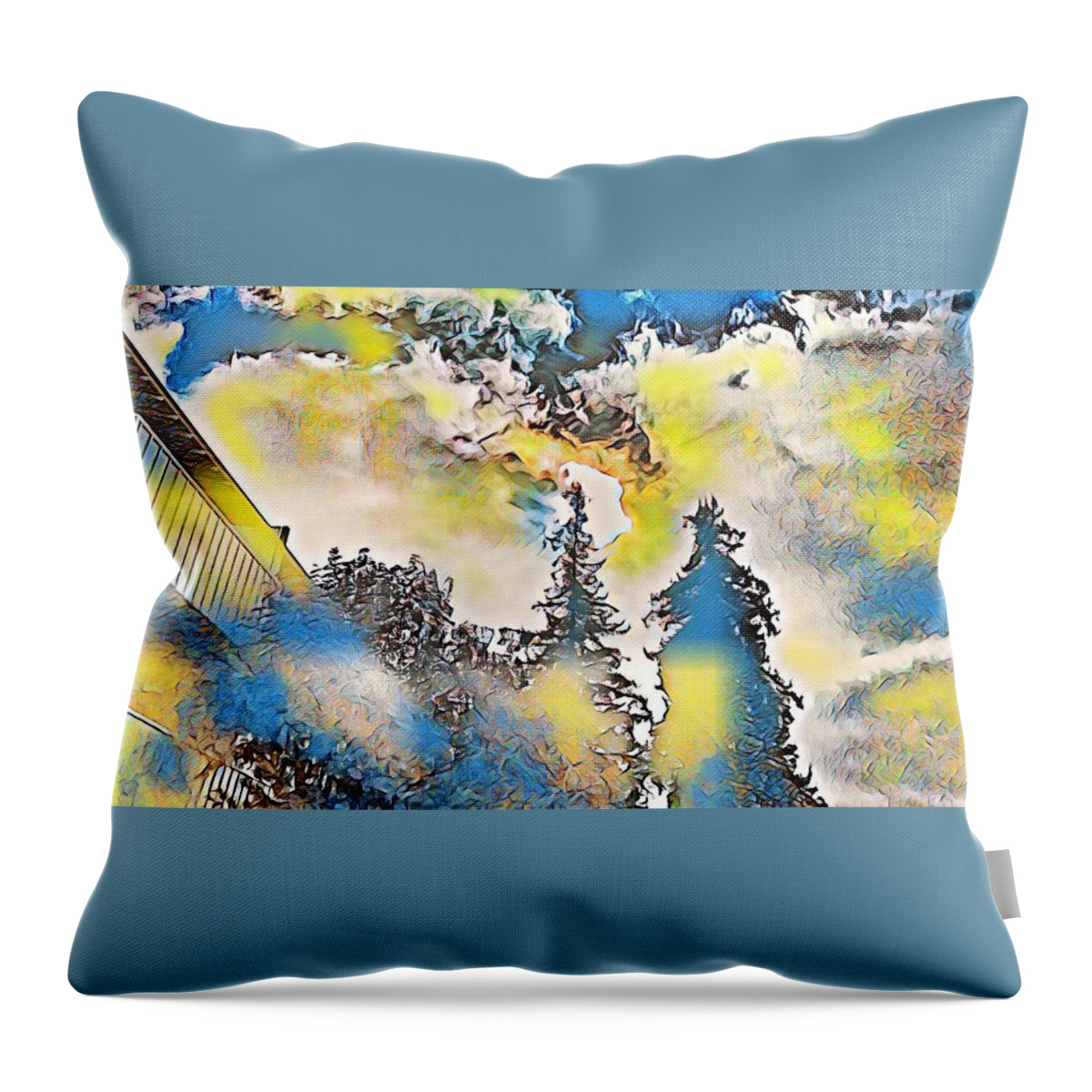 Clouds Throw Pillow featuring the photograph Cloudy sky by Steven Wills