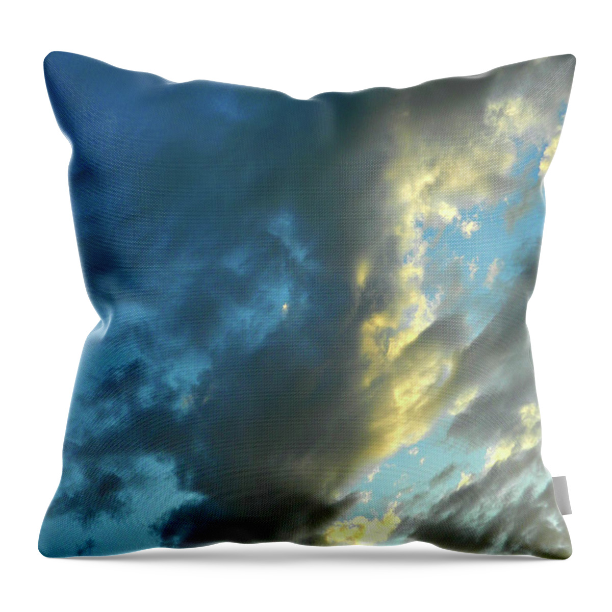 Cloudy Summer Skies Throw Pillow featuring the photograph Cloudy Summer Skies 2 by Cyryn Fyrcyd