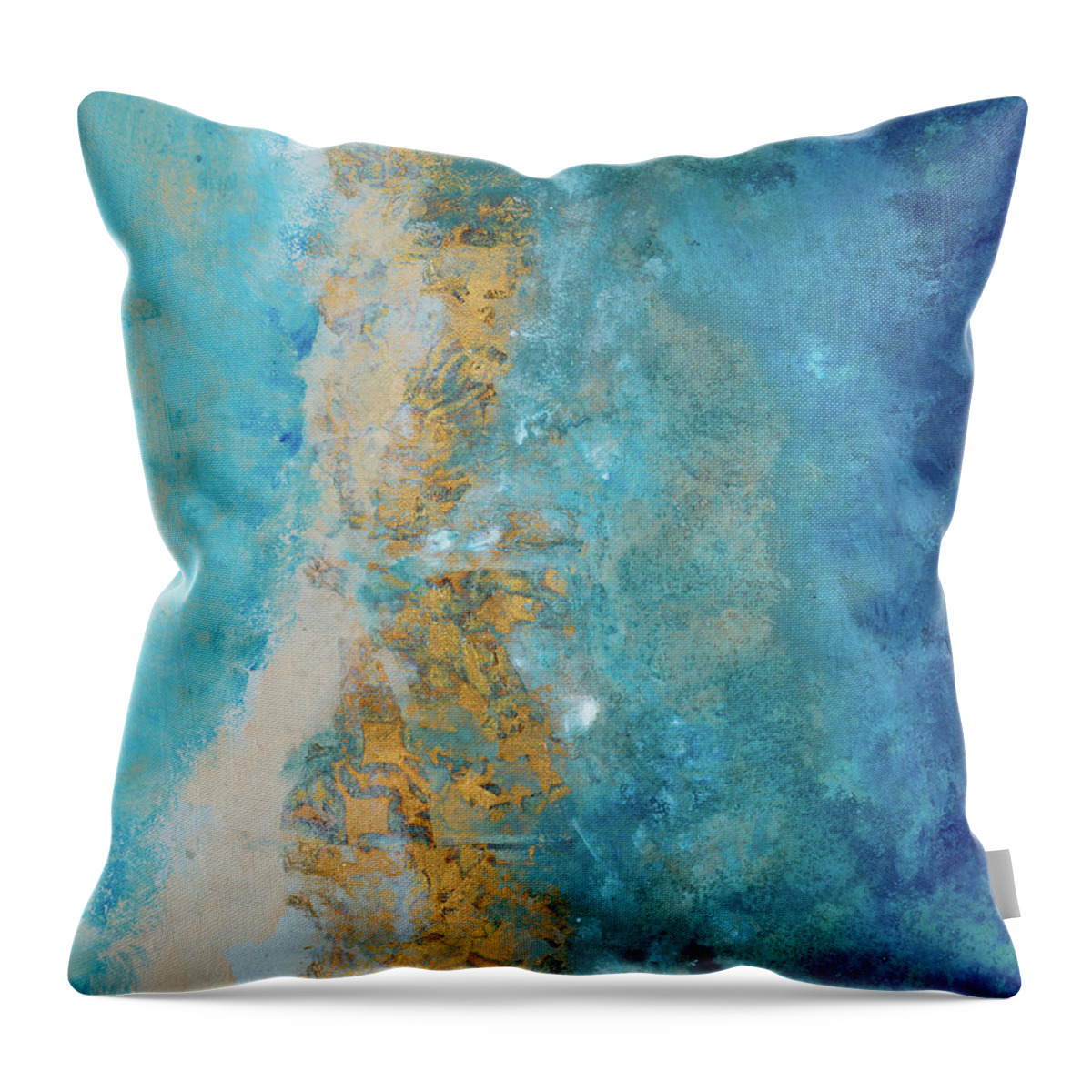 Coastline Throw Pillow featuring the photograph Coastline Vertical Abstract I by Merri Pattinian