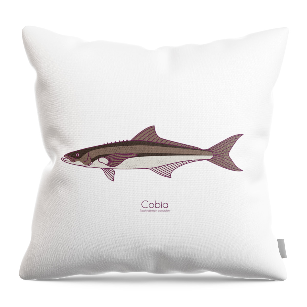 Cobia Throw Pillow featuring the digital art Cobia by Kevin Putman