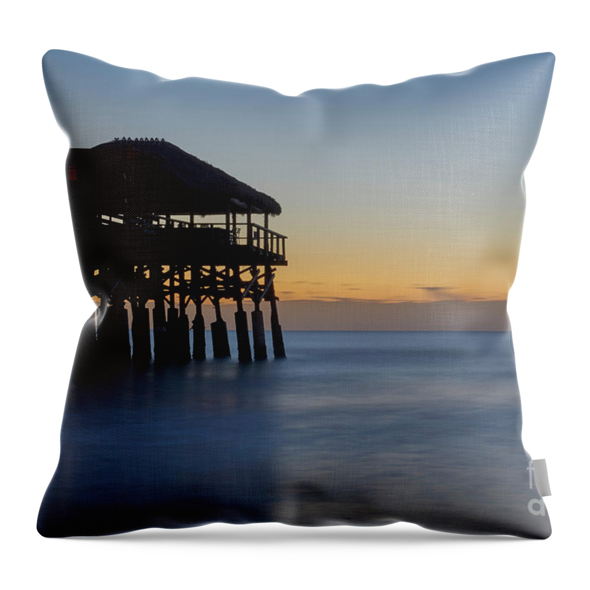 Sunrise Throw Pillow featuring the photograph Cocoa Beach by Brian Kamprath