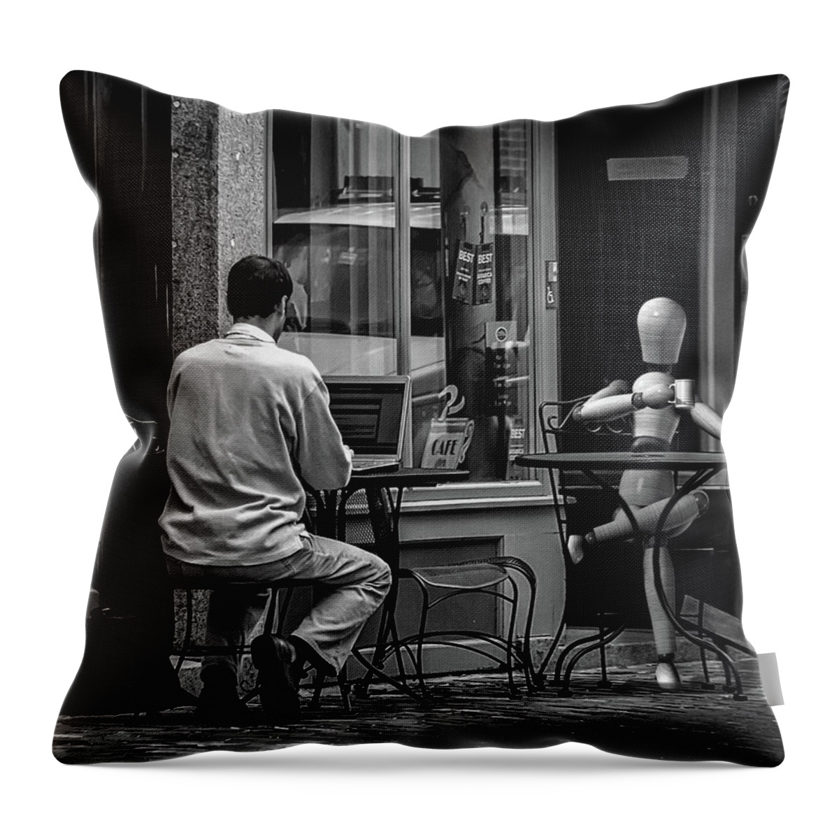 Coffee Throw Pillow featuring the photograph Coffee Break by Bob Orsillo