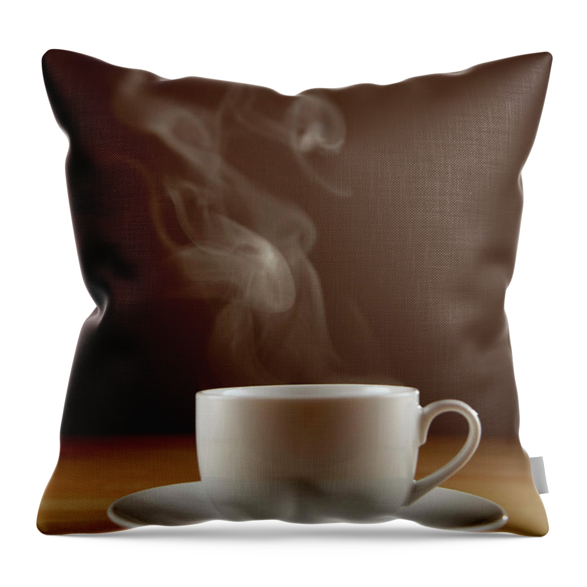 Black Tea Throw Pillow featuring the photograph Coffee Series by Peepo