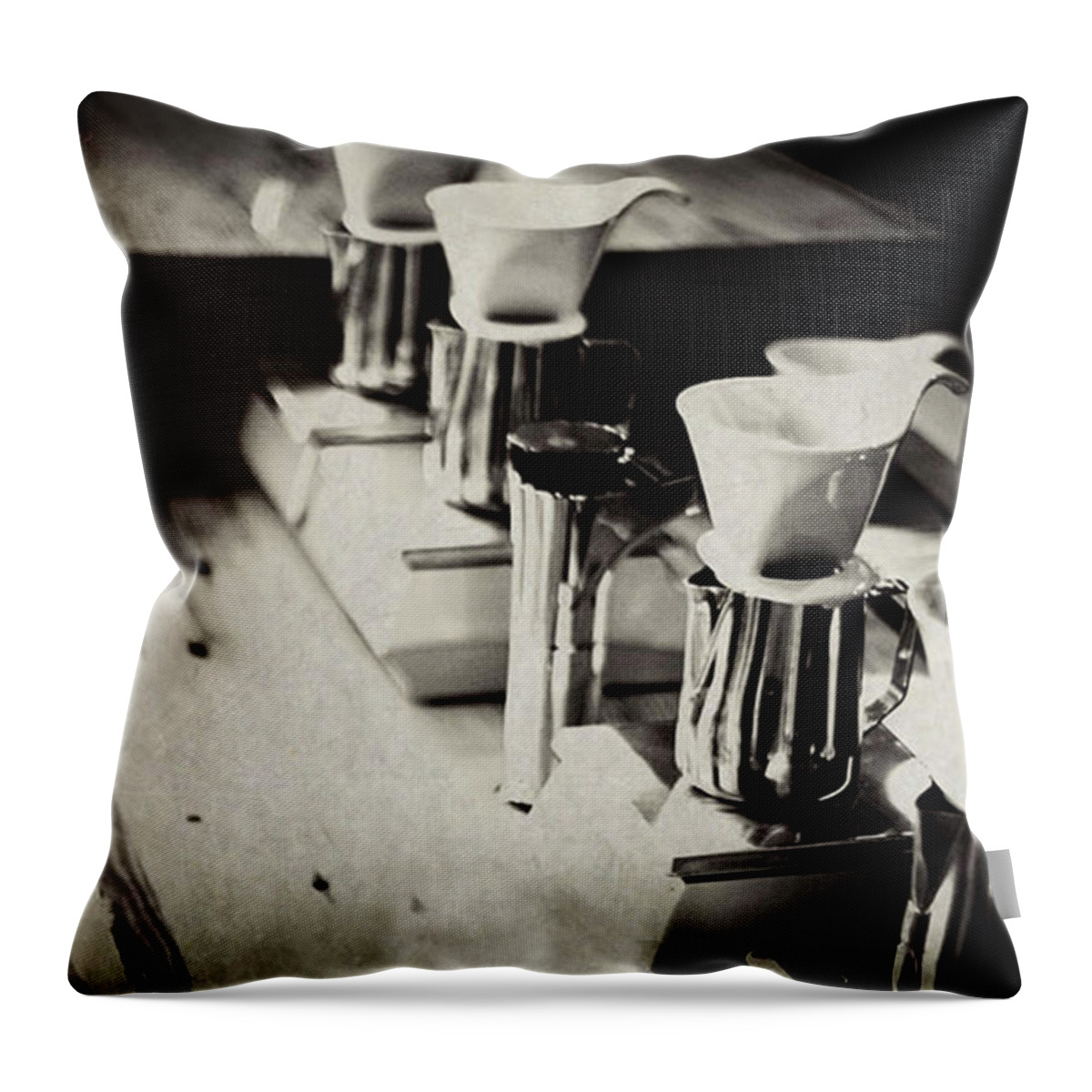 Retail Throw Pillow featuring the photograph Coffee Shop by Hilde Wegner . Photography