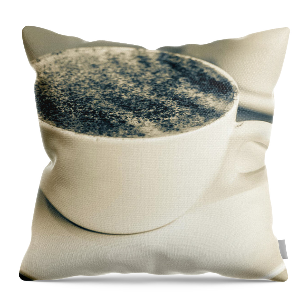 Coffee Cup Throw Pillow featuring the photograph Cup Of Coffee by Tanya C Smith