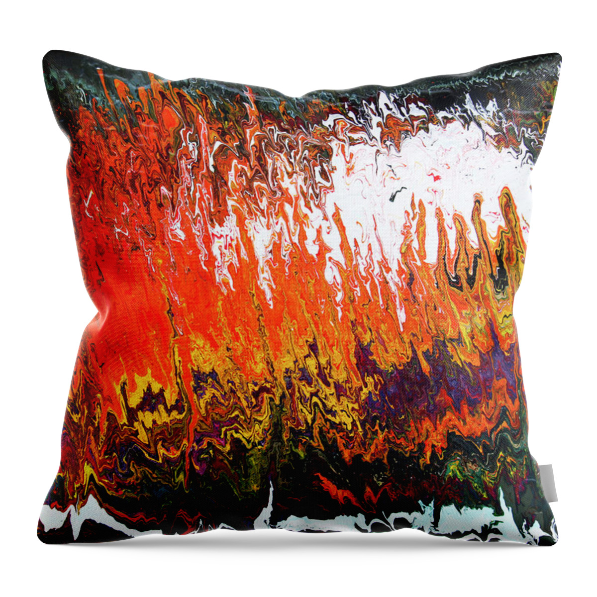 Fusionart Throw Pillow featuring the painting Color Storm by Ralph White