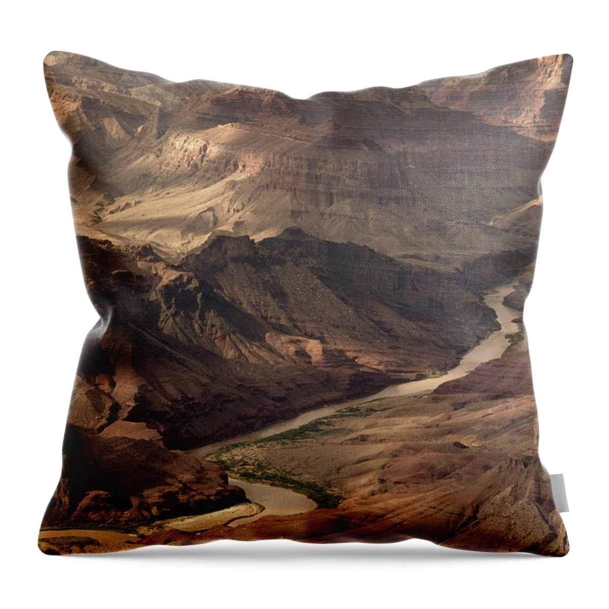 Geology Throw Pillow featuring the photograph Colorado River Running Through Grand by Keiji Iwai