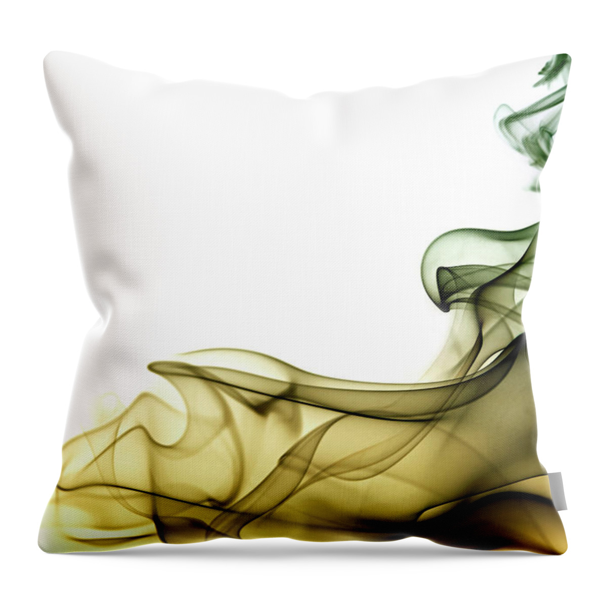 Curve Throw Pillow featuring the photograph Colored Smoke Swirls by Vasiliki