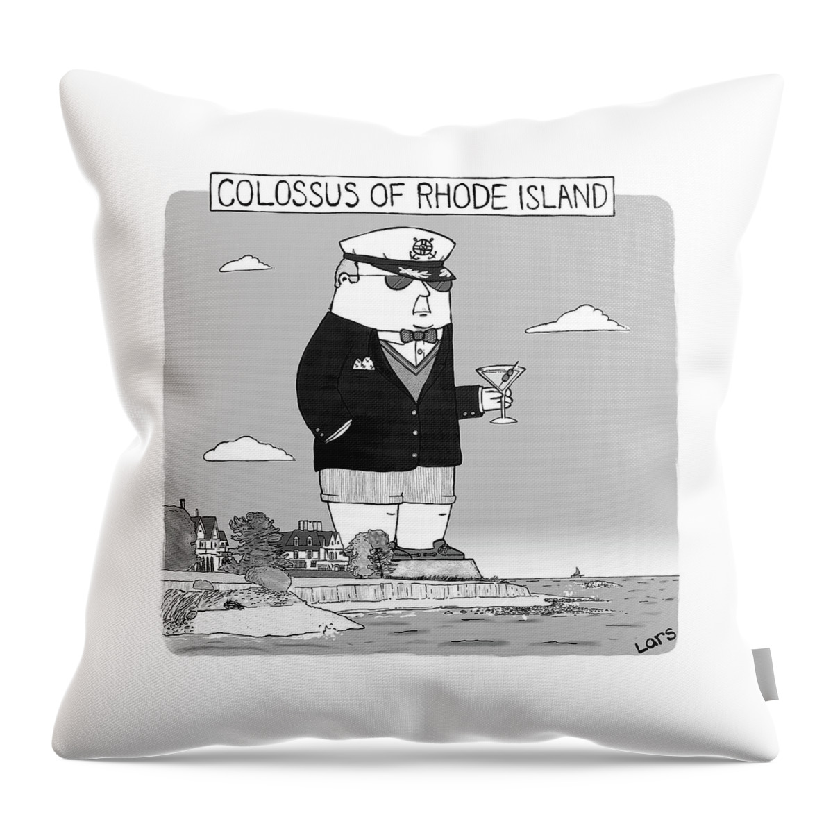 Colossus Of Rhone Island Throw Pillow