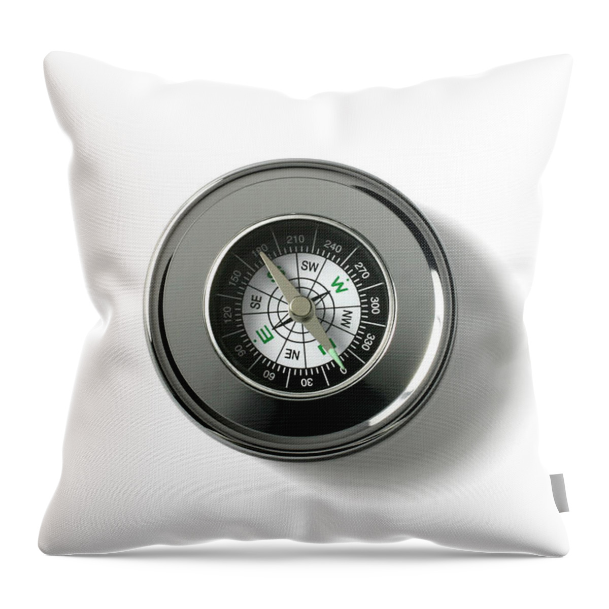 East Throw Pillow featuring the photograph Compass by Blackred