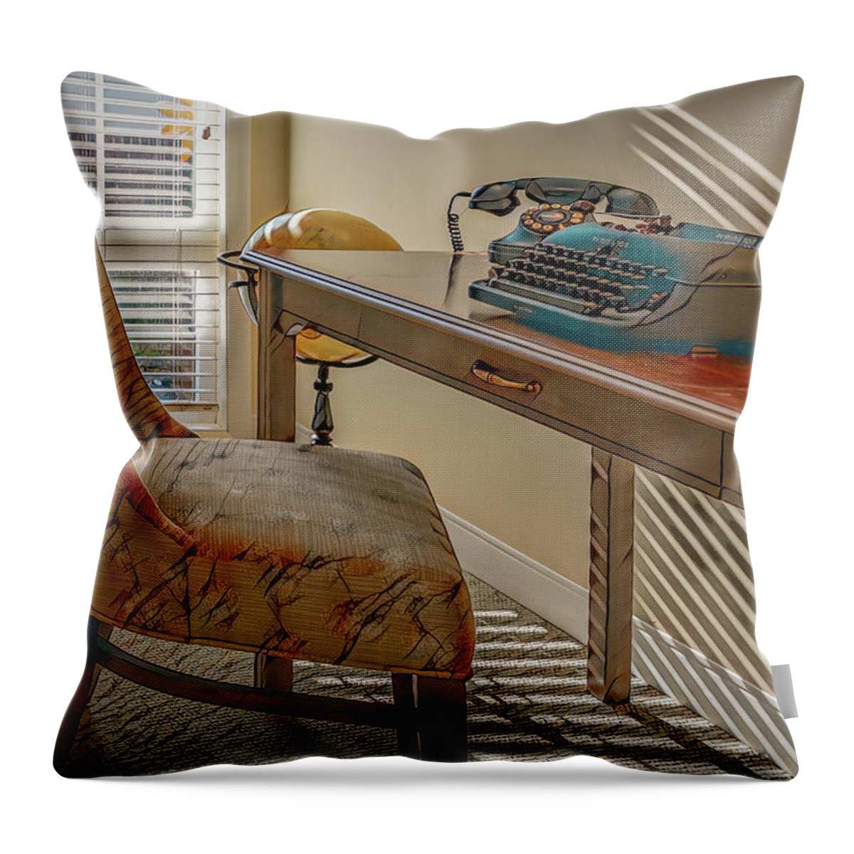 Contemporary Throw Pillow featuring the photograph Contemporary Retro by Marcy Wielfaert