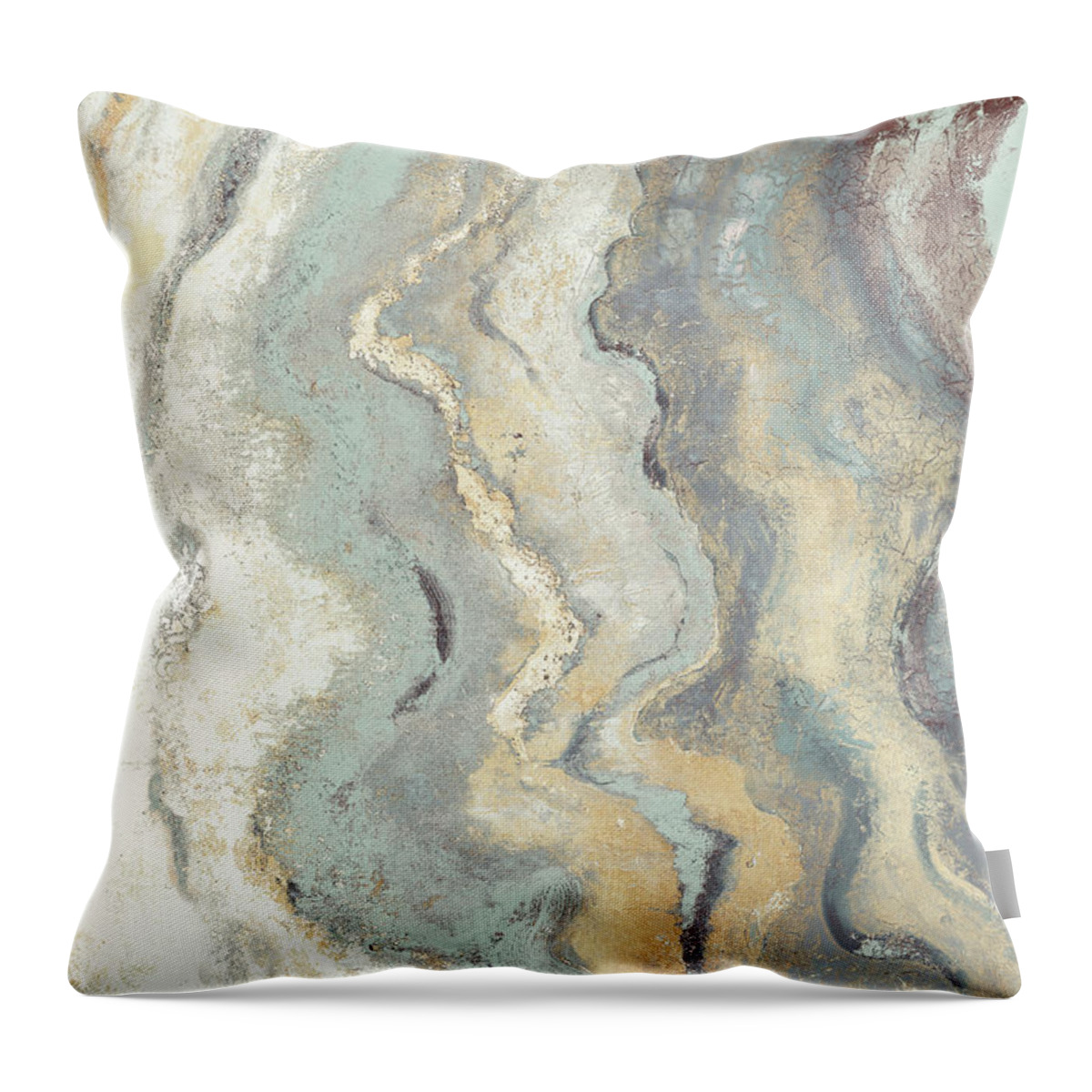 Cool Throw Pillow featuring the painting Cool Flow I by Patricia Pinto