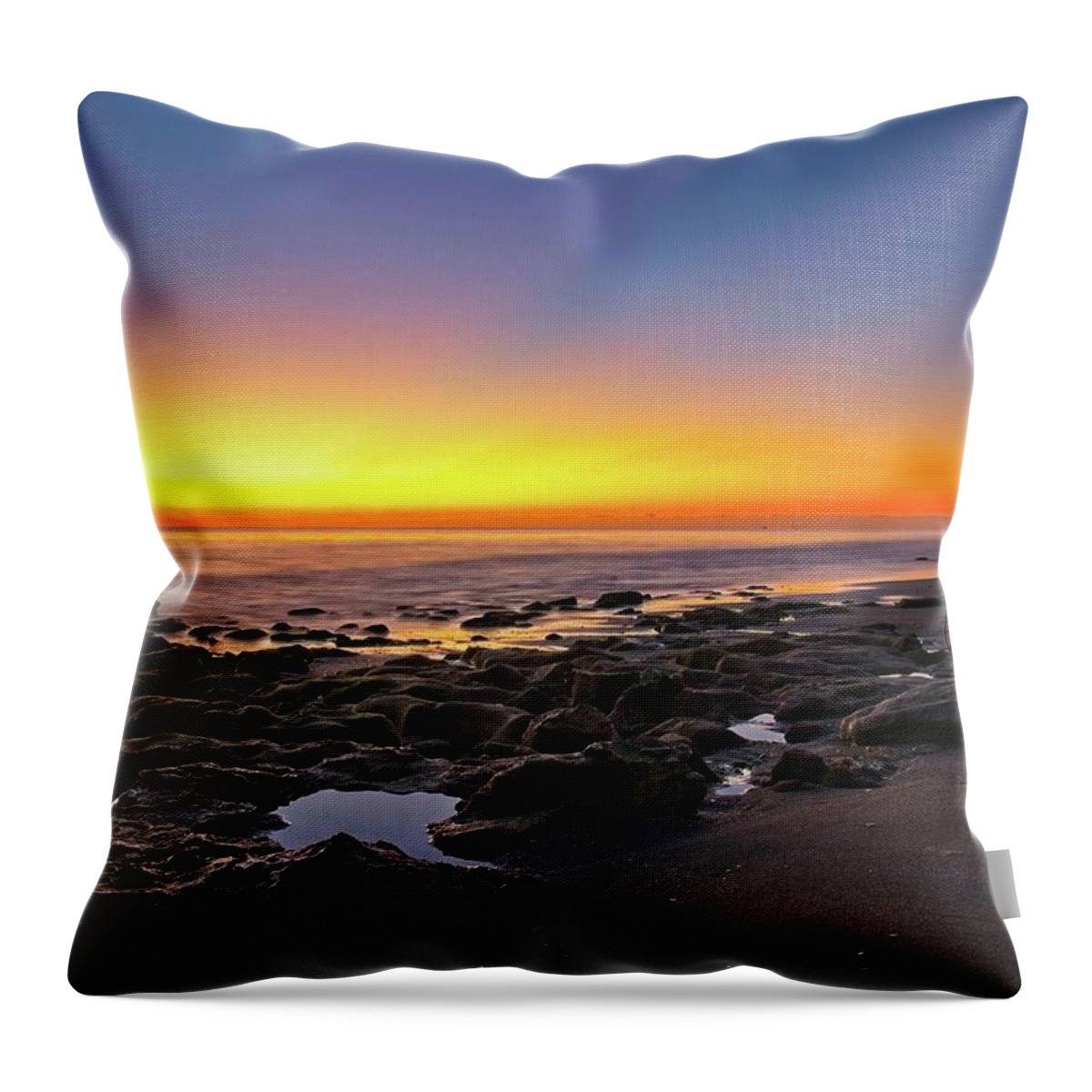 Nautical Throw Pillow featuring the photograph Coral Cove Nautical Twilight by Steve DaPonte