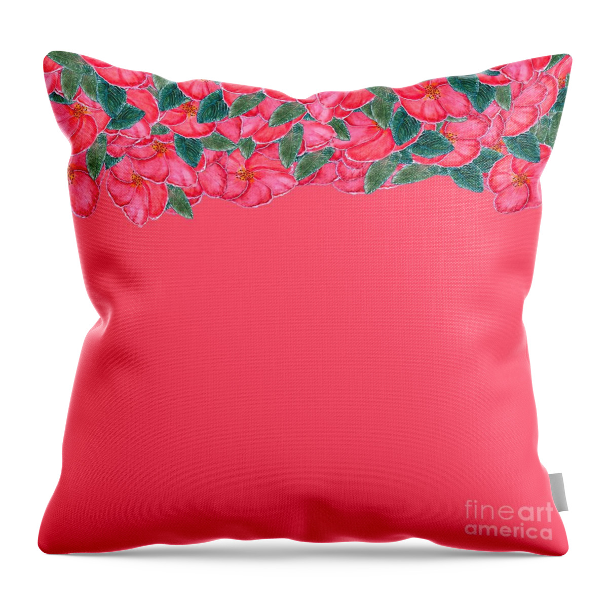 Coral Throw Pillow featuring the digital art Coral Floral by Delynn Addams