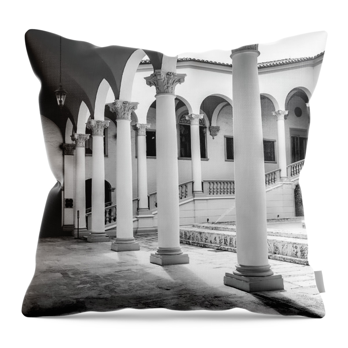 Architecture Throw Pillow featuring the photograph Biltmore Hotel in Coral Gables Series 0177 by Carlos Diaz