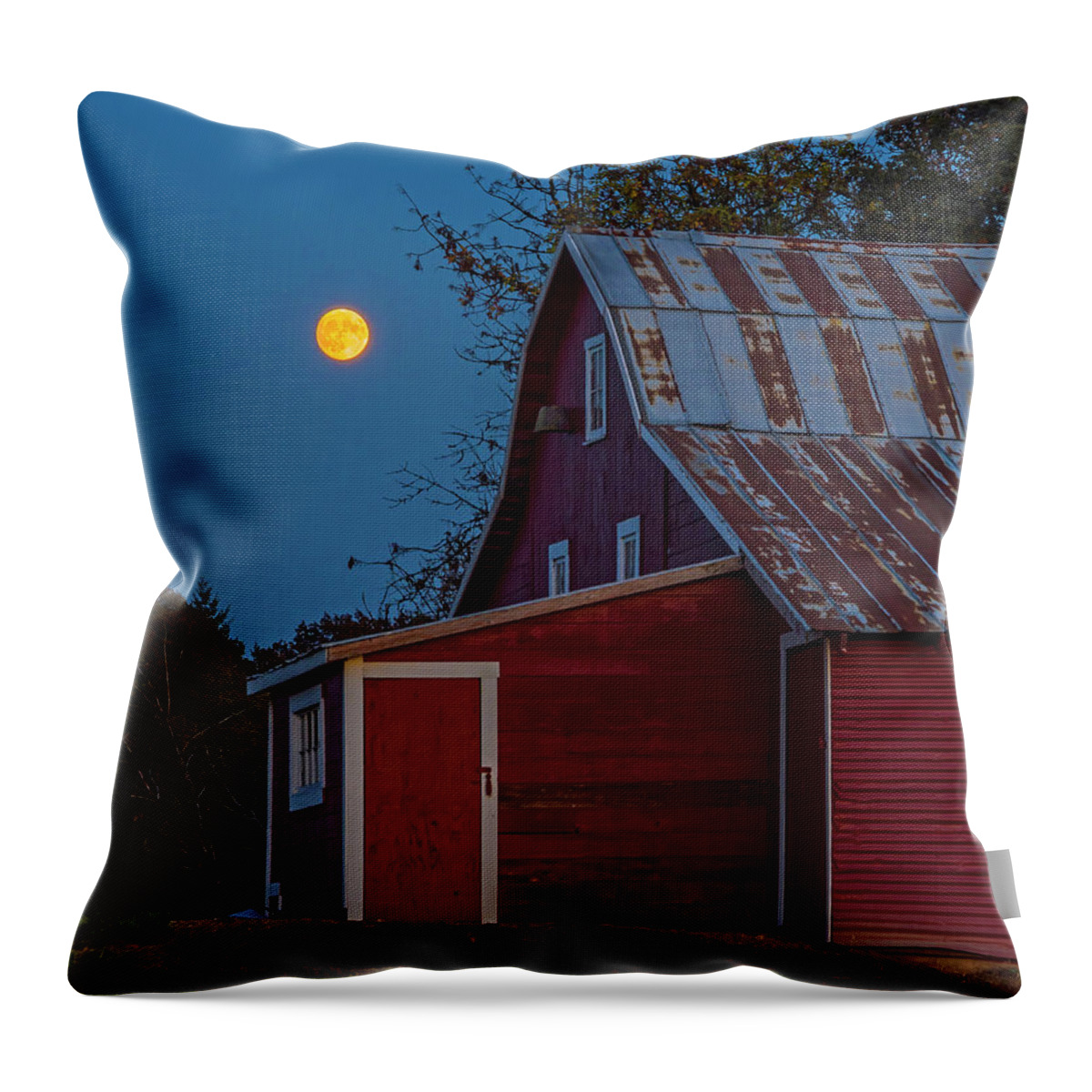 Full Moon Throw Pillow featuring the photograph Country moon. by Ulrich Burkhalter