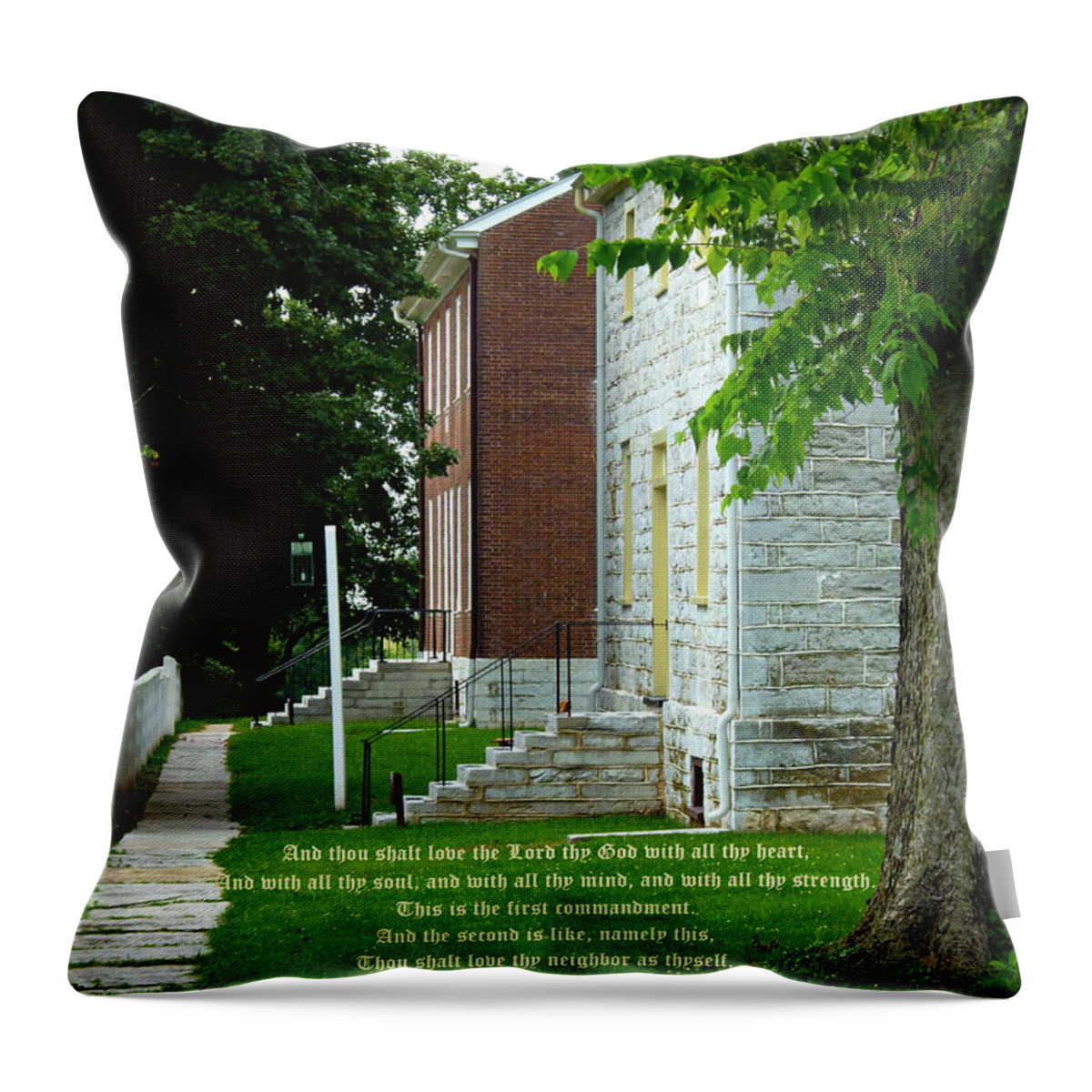 Shaker Village Throw Pillow featuring the photograph Country Urban with Mark 12vs30to31 by Mike McBrayer