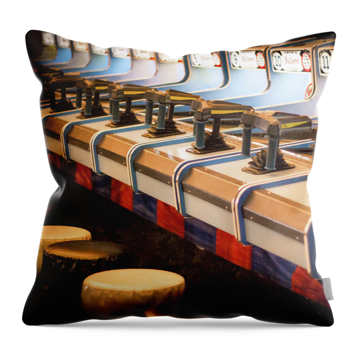 Carnival Throw Pillow featuring the photograph County Fair 6 by Becqi Sherman