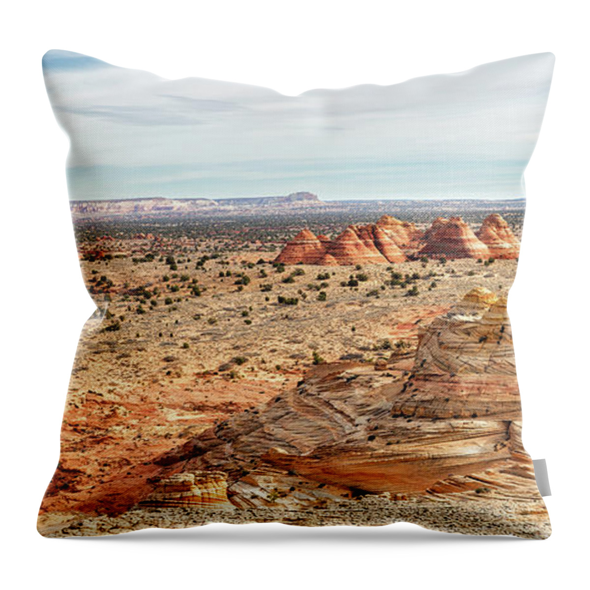 Alcove Throw Pillow featuring the photograph Coyote Buttes Tepees by Alex Mironyuk