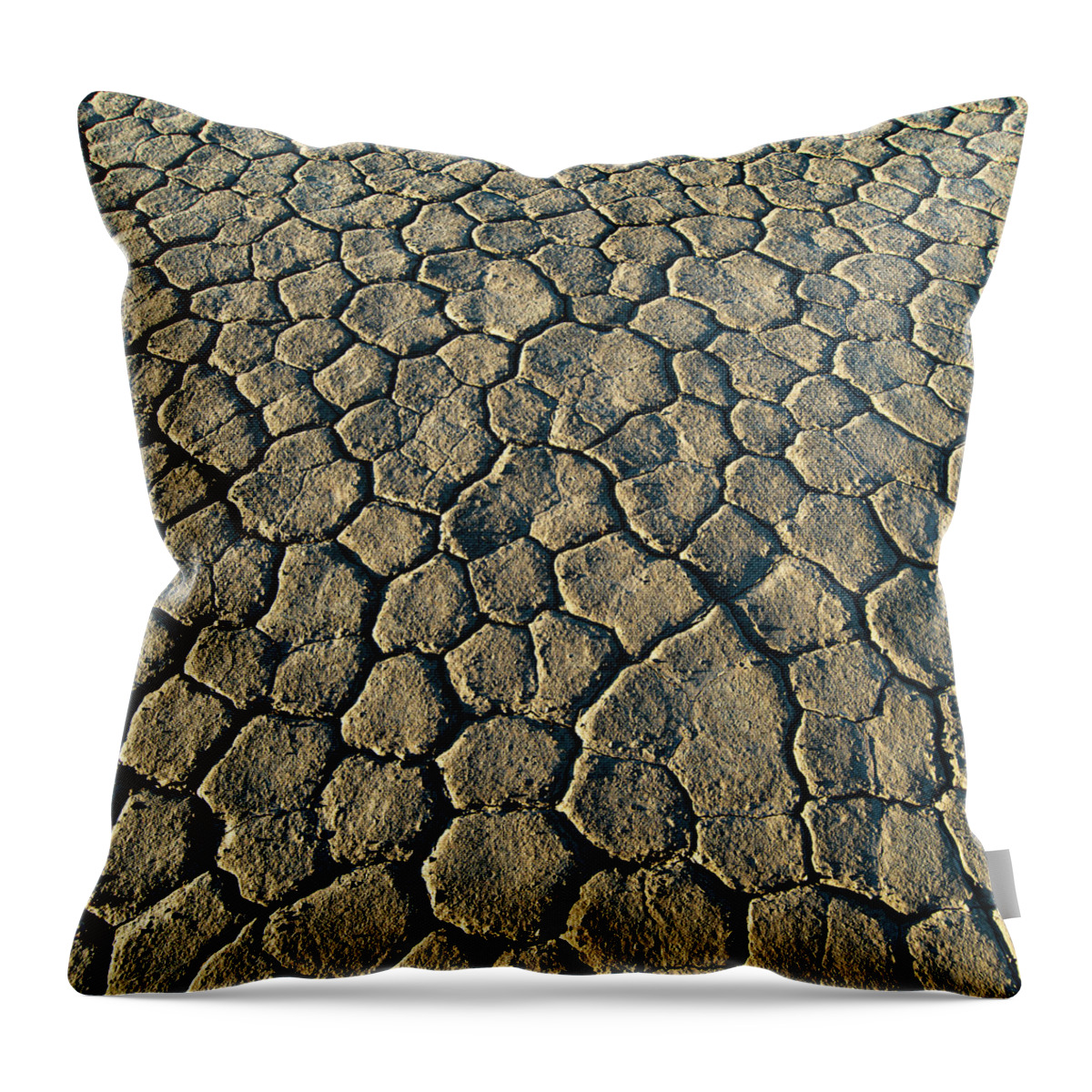 Dry Throw Pillow featuring the photograph Cracked Earth I by William Dickman